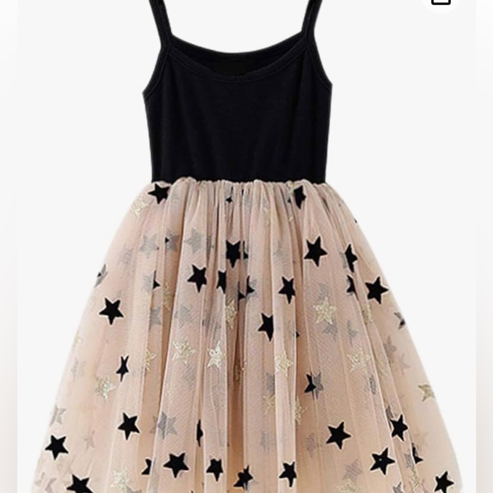 Girl's Dress Lace Tulle with stars and spaghetti straps size 2T
